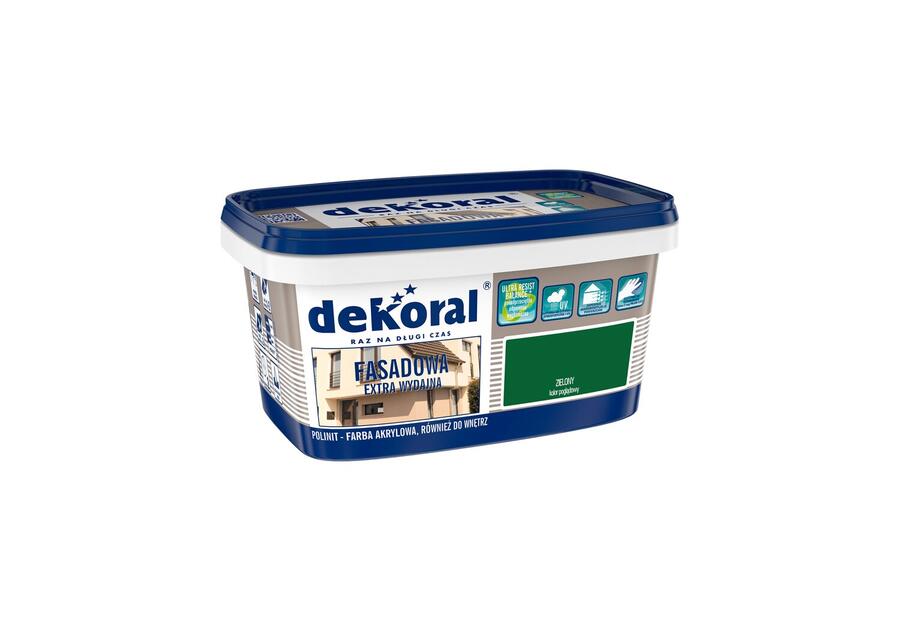 Zdjęcie: Farba fasadowa zielona 1 L Polinit DEKORAL