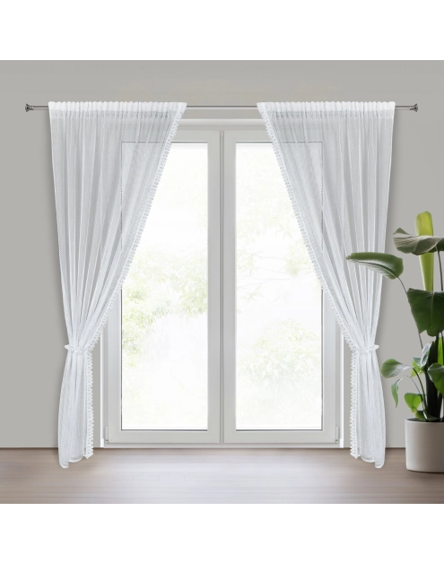 Zdjęcie: Firana gotowa Alex na taśmie 140 x 270 cm biały EUROFIRANY