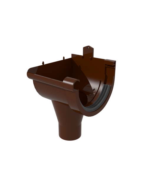 Zdjęcie: Lej spustowy lewy G125 brąz SCALA