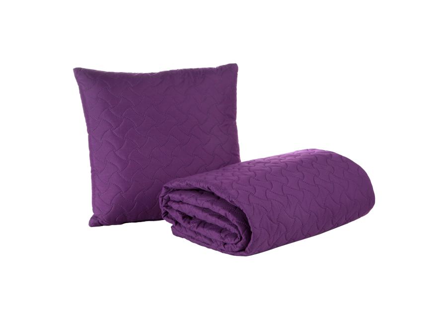 Zdjęcie: Narzuta 170x210 cm fioletowa + poduszka 40x40 cm EUROFIRANY