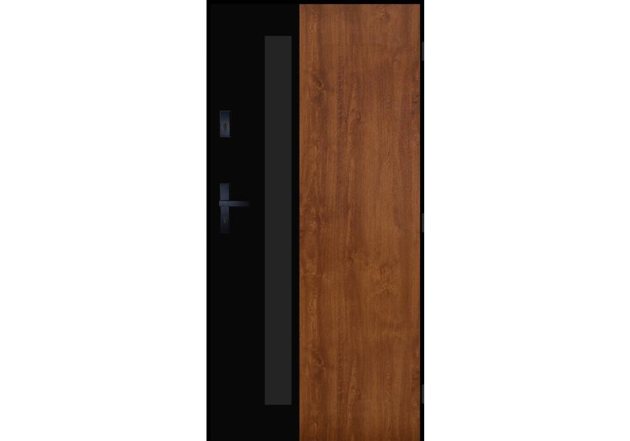 Zdjęcie: Drzwi zewnętrzne galileo złoty dąb 90p komplet PANTOR