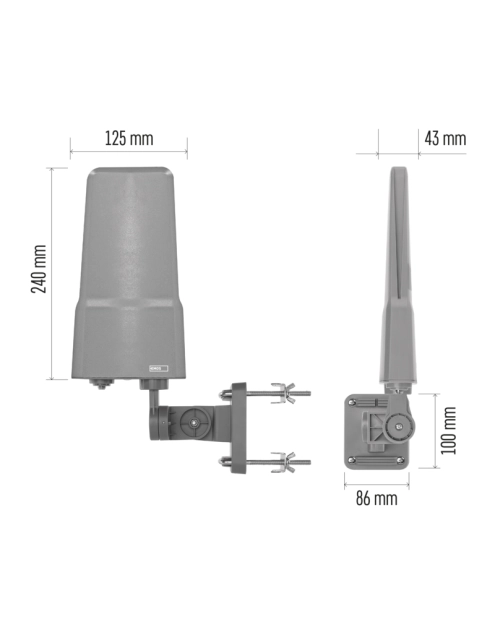 Zdjęcie: Antena uniwersalna Village Flipp V200, DVB-T2, DAB, filtr LTE,4G,5G EMOS