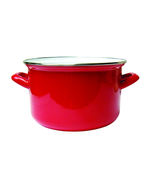 Zdjęcie: Garnek emaliowany Vigo 18 cm czerwony DOMOTTI