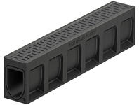 Zdjęcie: Kanał odwodnienie monolityczne z polimerobetonu 1 m  D400,  kolor antracyt Monoblock PD100V ACO