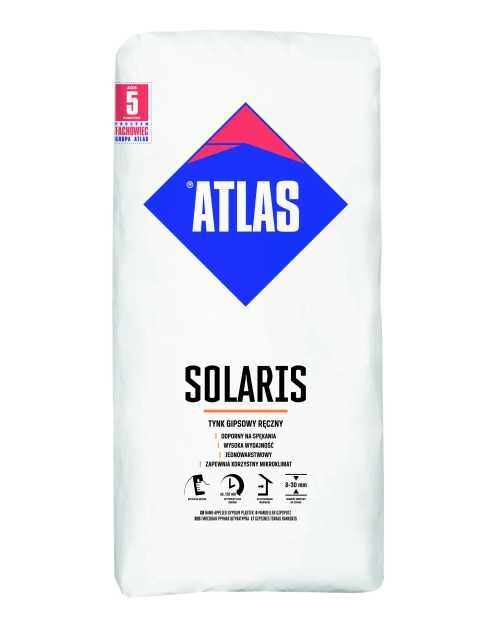 Zdjęcie: Tynk gipsowy Solaris 25 kg ATLAS