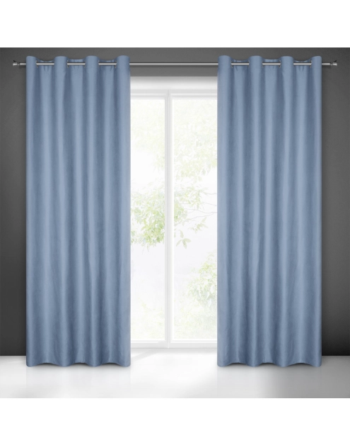 Zdjęcie: Zasłona gotowa Ada 140x250 cm ciemnoniebieski EUROFIRANY