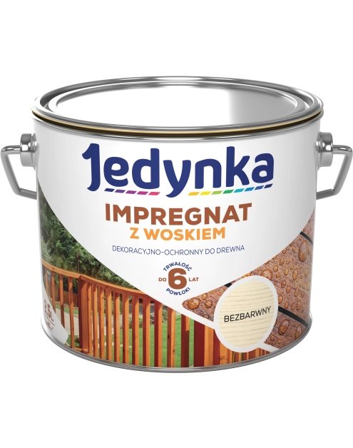 Zdjęcie: Impregnat do drewna z woskiem bezbarwny 2,5 L JEDYNKA