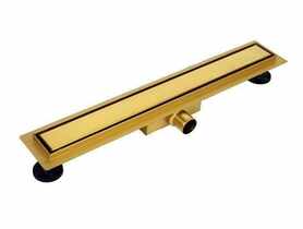 Odpływ liniowy dwustronny Duplex Next Gold/Złoty (pod płytkę / Virgin) - 70 cm BALNEO