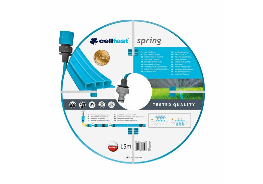 Zdjęcie: Wąż zraszający Spring 1/2" 15 m CELLFAST