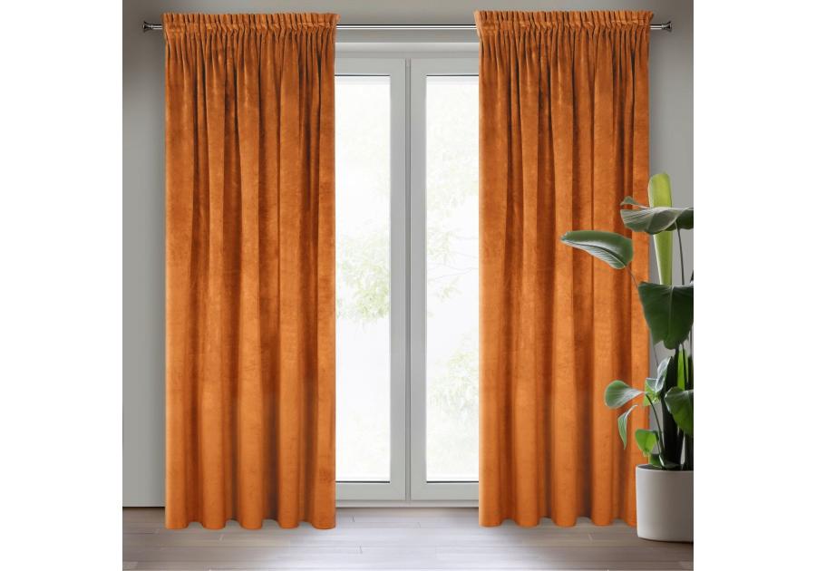 Zdjęcie: Zasłona gotowa Villa na taśmie 140x270 cm rudy EUROFIRANY