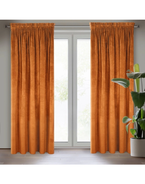 Zdjęcie: Zasłona gotowa Villa na taśmie 140x270 cm rudy EUROFIRANY