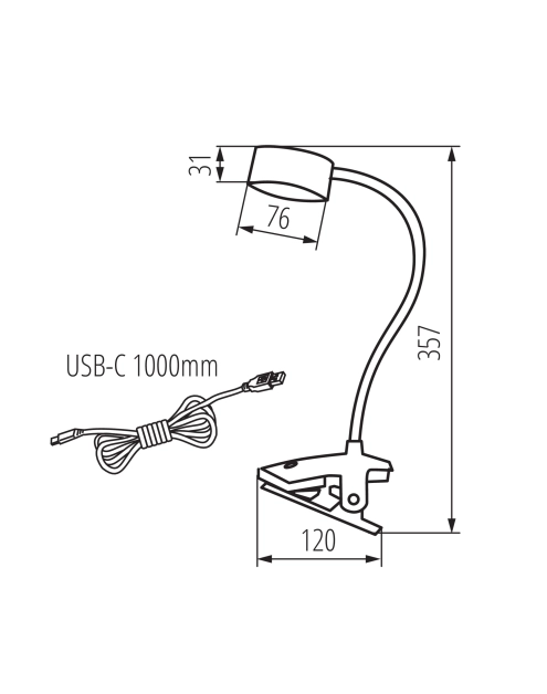 Zdjęcie: Lampka biurkowa LED Conses KINGBERRY