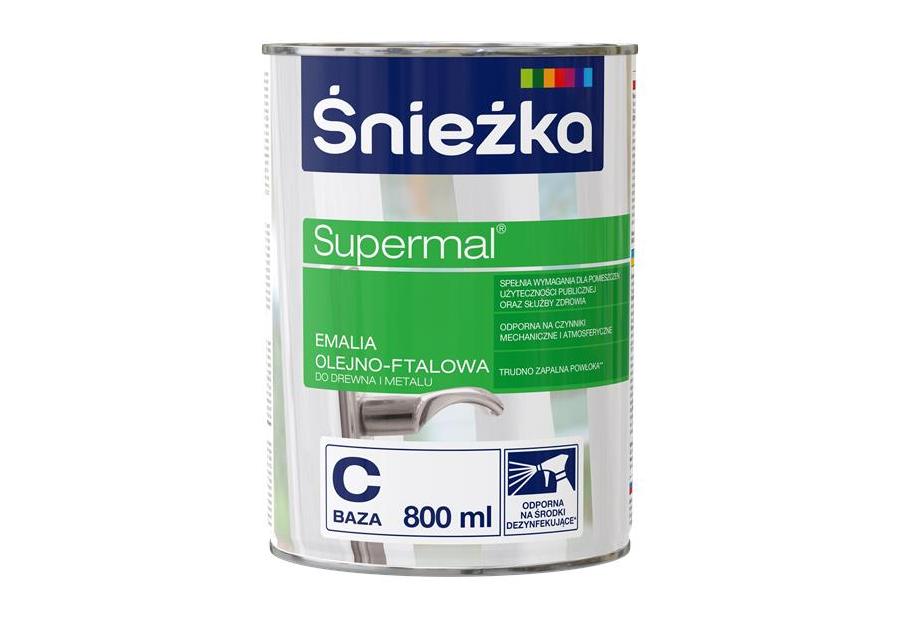 Zdjęcie: Emalia Supermal BazaC transparentna 0,8L ŚNIEŻKA