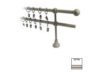 Zdjęcie: Karnisz podwójny Nokaut fi 16 mm - 240 cm kulka satyna KARWEL