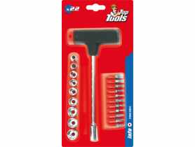 Końcówki wkrętakowe i nasadki z uchwytem, zestaw 21 sztuk TOP TOOLS