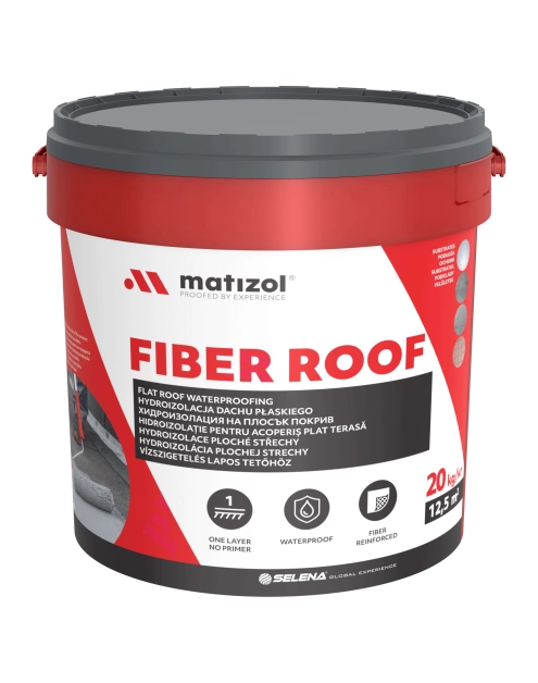 Zdjęcie: Hydroizolacja dachu płaskiego Fiber Roof 20 kg biały MATIZOL