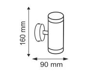 Zdjęcie: Kinkiet ogrodowy Olimp 2xGU10 inox czarny POLUX
