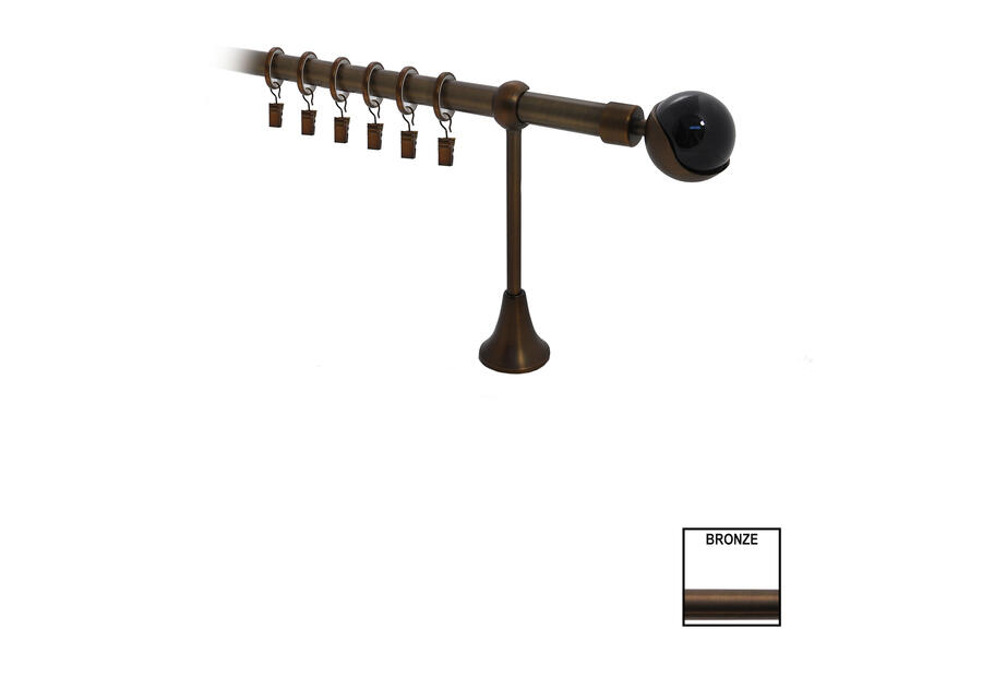 Zdjęcie: Karnisz pojedynczy Victoria fi 19 mm - 480 cm bronze tierra KARWEL