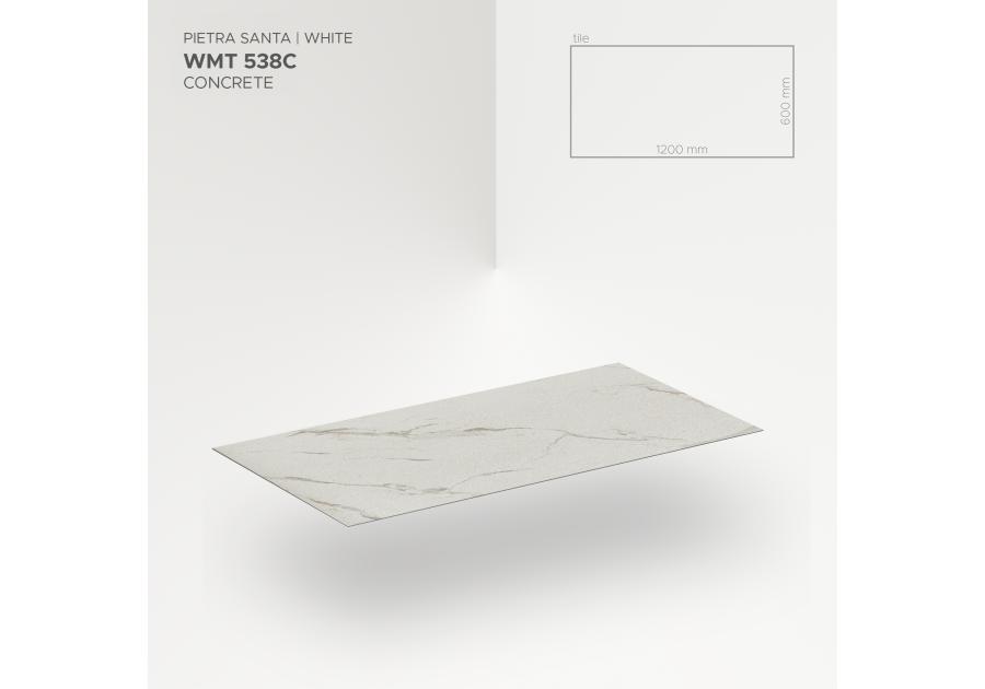 Zdjęcie: Panel Tiles Pietra Santa White WMT 538C 4 mm MODEE