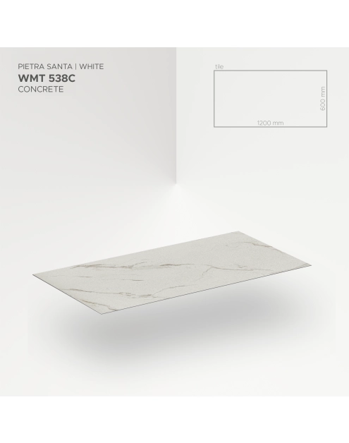 Zdjęcie: Panel Tiles Pietra Santa White WMT 538C 4 mm MODEE