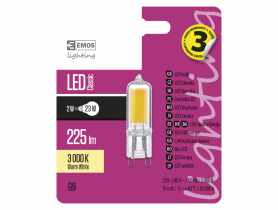 Żarówka LED Classic JC, G9, 2 W (23 W), 225 lm, ciepła biel EMOS
