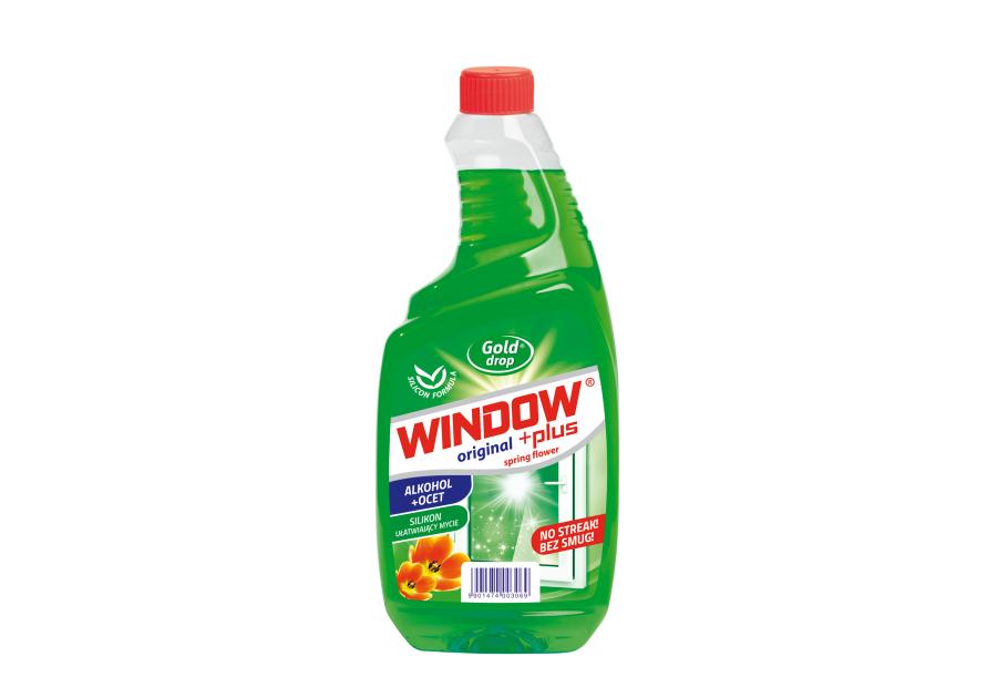 Zdjęcie: Płyn do mycia szyb 750 ml zapas z octem WINDOW PLUS