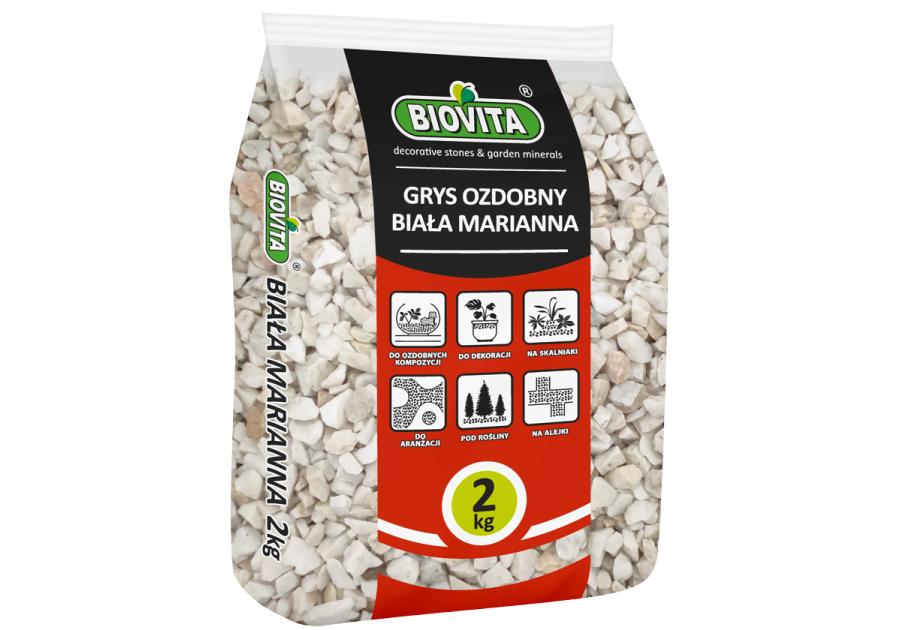 Zdjęcie: Grys Biała Marianna 8-16mm 2 Kg BIOVITA