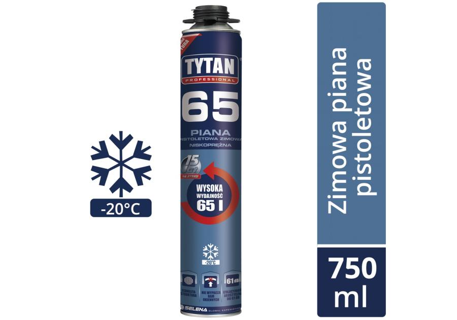 Zdjęcie: Piana pistoletowa 65 Zimowa (-20) 750 ml TYTAN PROFESSIONAL