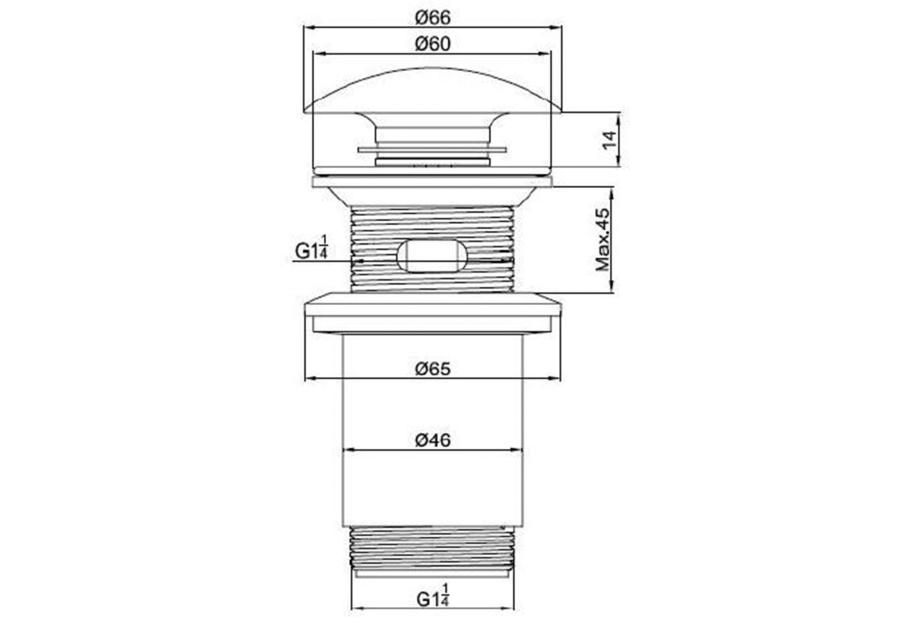Zdjęcie: Korek click- clack, ceramiczny, uniwersalny, duży grzybek biały połysk INVENA