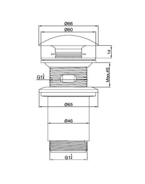 Zdjęcie: Korek click- clack, ceramiczny, uniwersalny, duży grzybek biały połysk INVENA