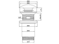Zdjęcie: Korek click- clack, ceramiczny, uniwersalny, duży grzybek biały połysk INVENA
