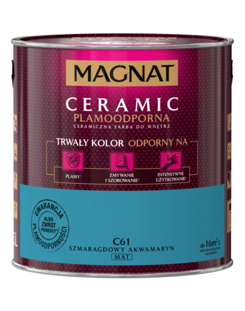 Zdjęcie: Farba ceramiczna 2,5 L szmaragdowy akwamaryn MAGNAT CERAMIC