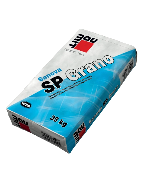 Zdjęcie: Tynk renowacyjny gruboziarnisty Sanova SP Grano 35 kg BAUMIT