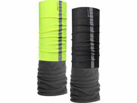 Chusta wielofunkcyjna z polarem czarno-szara z odblaskiem LAHTI PRO