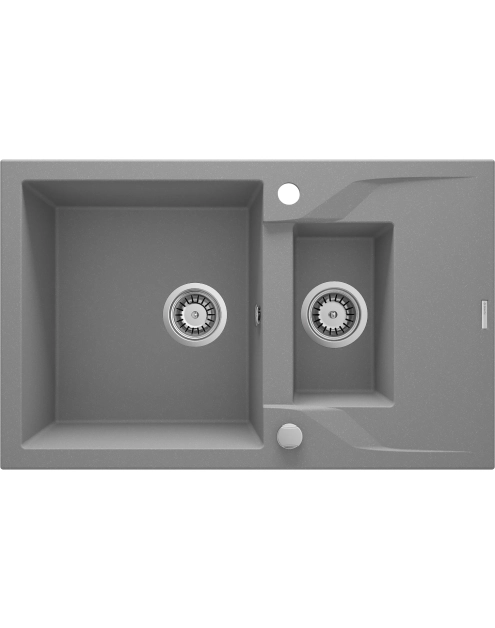 Zdjęcie: Zlewozmywak Andante szary metalik granit 1,5K Z/O 780x490x194, space saver DEANTE