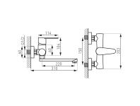Zdjęcie: Bateria zlewozmywakowa ścienna Algeo FERRO