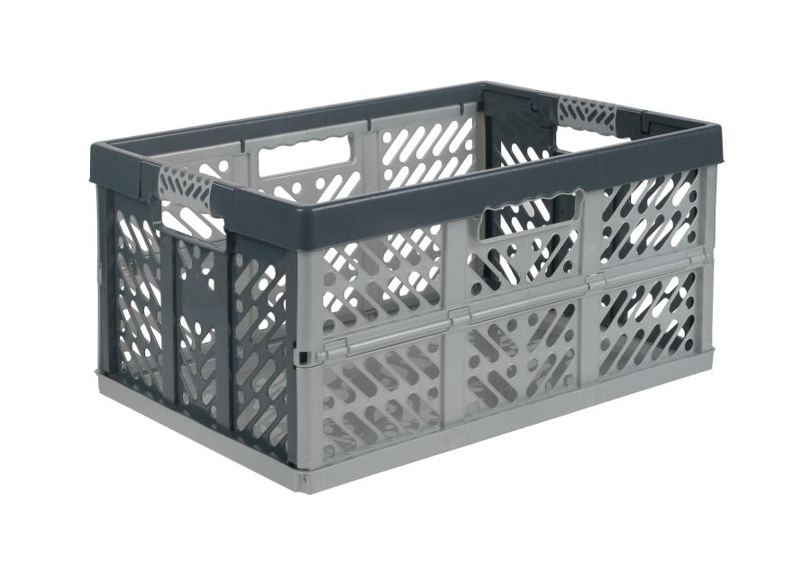 Kosz składany z miękkimi uchwytami Ben 45 L jasnosrebrny KEEEPER