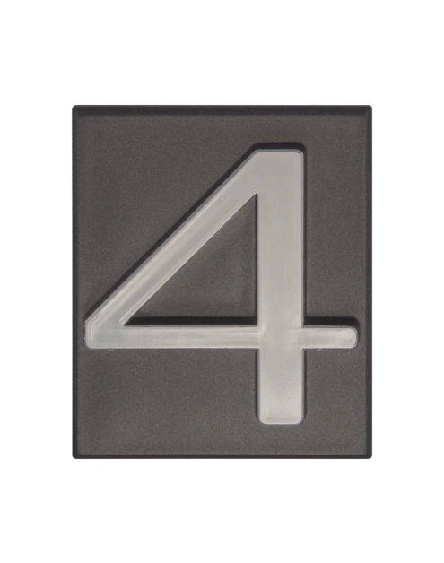Zdjęcie: Cyfra 4 PCV samoprzylepna 4x4,7 cm grafit DOMINO