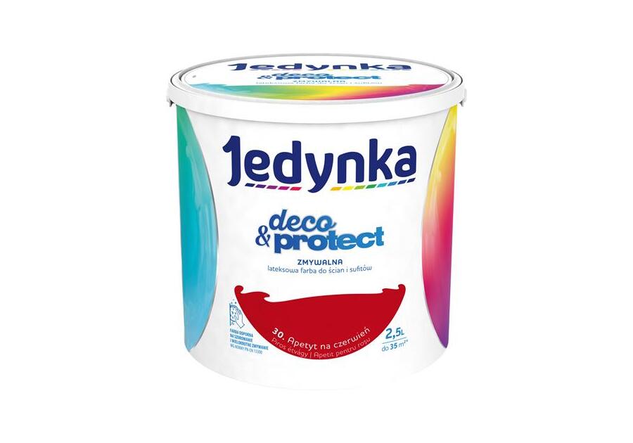 Zdjęcie: Farba lateksowa Deco&Protect Apetyt na czerwień 2,5 L JEDYNKA