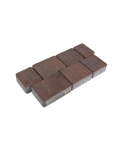 Zdjęcie: Kostka brukowa Trento 8 cm hawaii brązowo-pomarańczowy POLBRUK