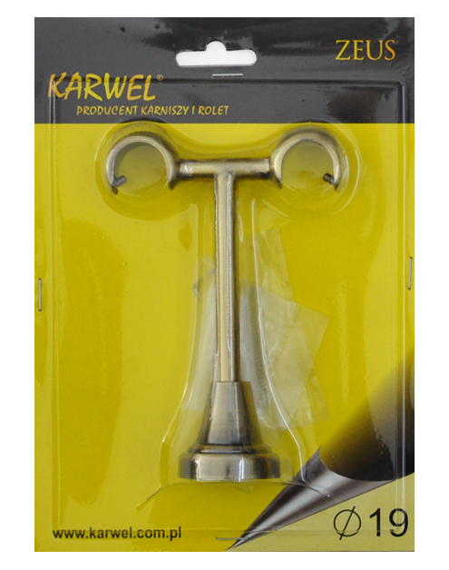 Zdjęcie: Wspornik podwójny Zeus fi 19 mm/19mm sufit nikiel KARWEL
