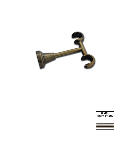 Zdjęcie: Wspornik podwójny Zeus fi 19 mm/19mm sufit nikiel KARWEL