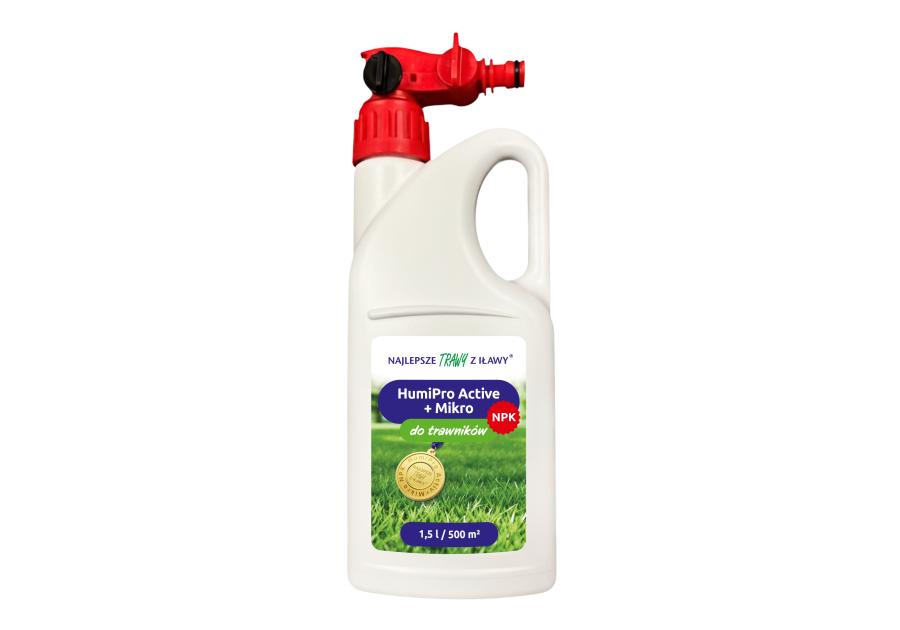Zdjęcie: Nawóz do trawnika HumiPro Active + Micro NPK 1,5 L NAJLEPSZE TRAWY Z IŁAWY