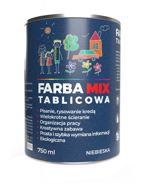 Zdjęcie: Farba tablicowa niebieska mix 750 ml INCHEM POLONIA