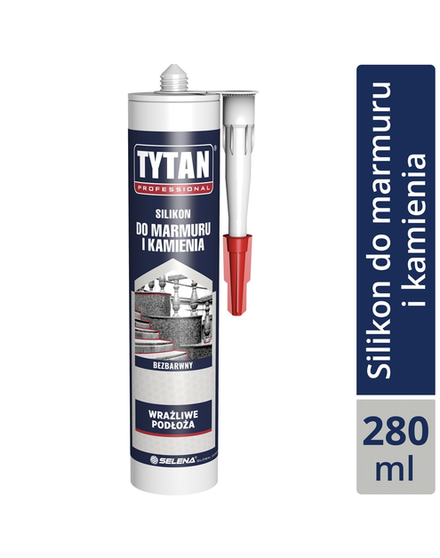 Zdjęcie: Silikon do marmuru i kamienia bezbarwny 280 ml TYTAN PROFESSIONAL