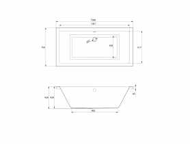 Wanna prostokątna Intro 150x75 cm CERSANIT