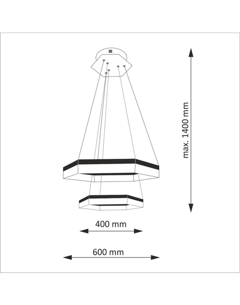 Zdjęcie: Lampa wisząca LED Luna 60 cm IL MIO