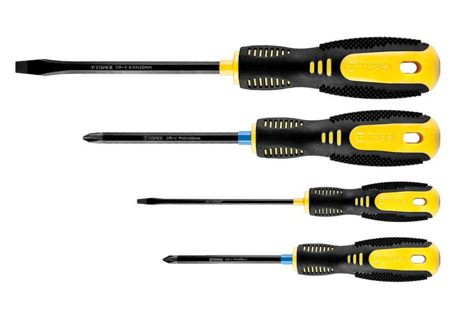 Zdjęcie: Wkrętaki, zestaw 4 sztuk TOPEX