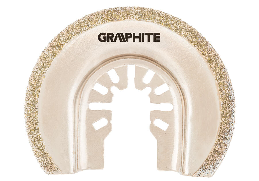 Tarcza półokrągła HCS do ceramiki, 65 mm, galwaniczne pokrycie nasypem diamentowym GRAPHITE