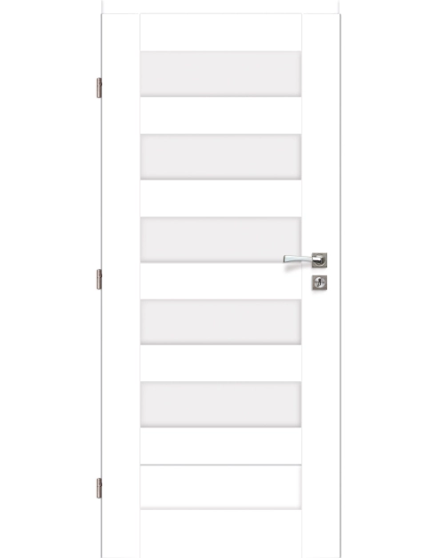 Zdjęcie: Drzwi wewnętrzne 90 cm lewe Zitron 5/6 białe VOSTER